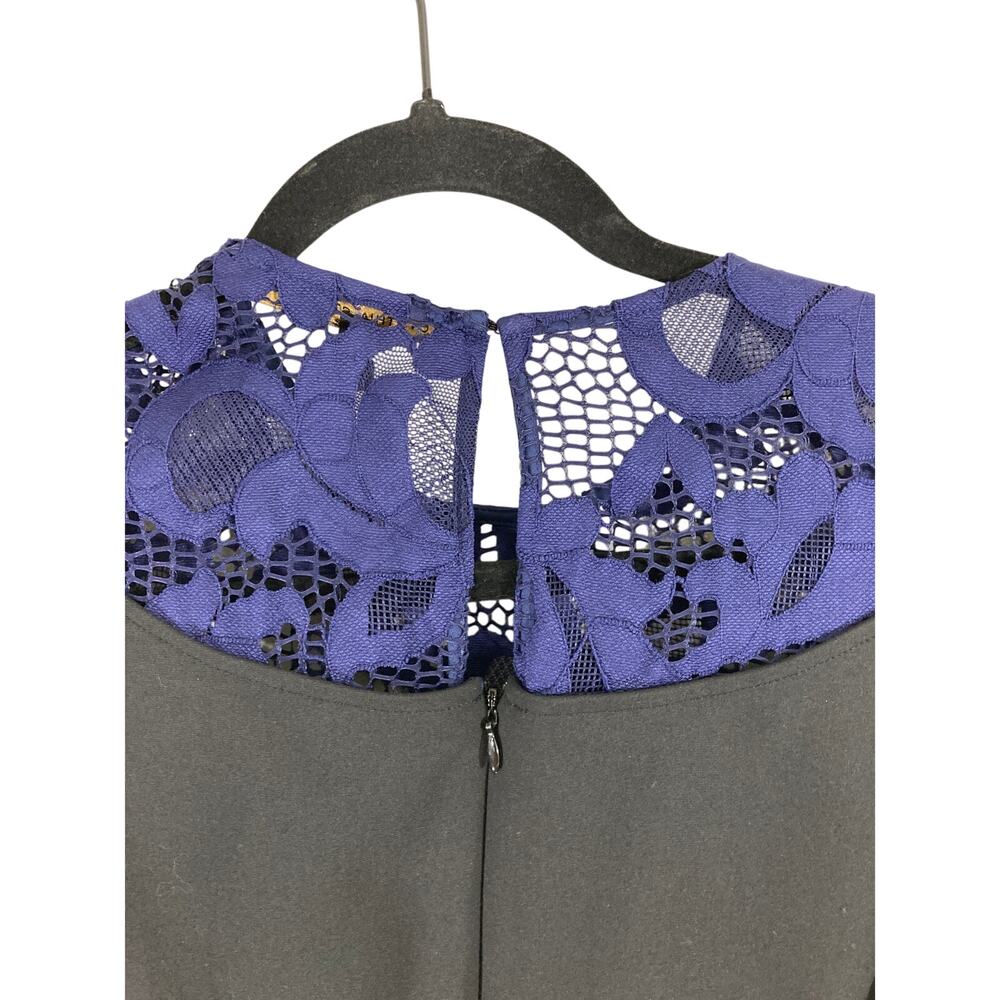 Cynthia Steffe Pleated A Line Lace Collared Cotton Dress - Picture 5 of 9